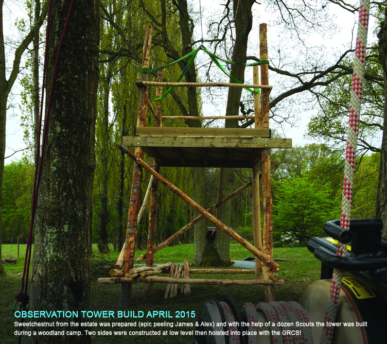 Buxted scouts build observation tower